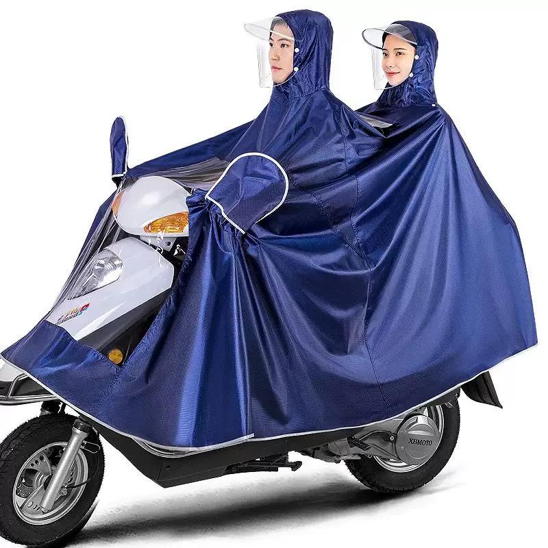 Authentischer Regenmantel für Elektrofahrzeuge, Vergrößert und Verdickt, Geeignet für Elektrofahrräder, Einzel- oder Doppelfahrer, Unisex, Langer Stil, Ganzkörper