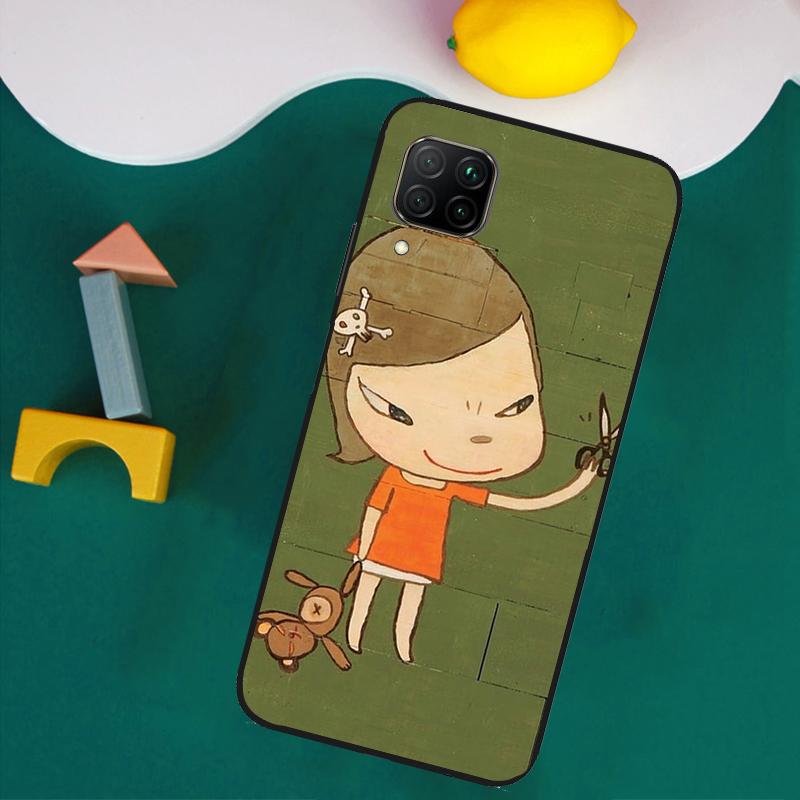 

Cartoon Aesthetic Yoshitomo Nara For Huawei Nova Y73 Y72 Y70 Y90 Y60 Y61 Y91 12s 12i 11i 8i 9 10 SE P40 Lite P30 P60 Pro Case Huawei P30 Pro