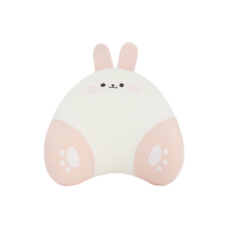 Cartoon Memory Foam Car Neck & Lumbar Support Pillow - Plush & Comfortable, All-Season Universal Fit.