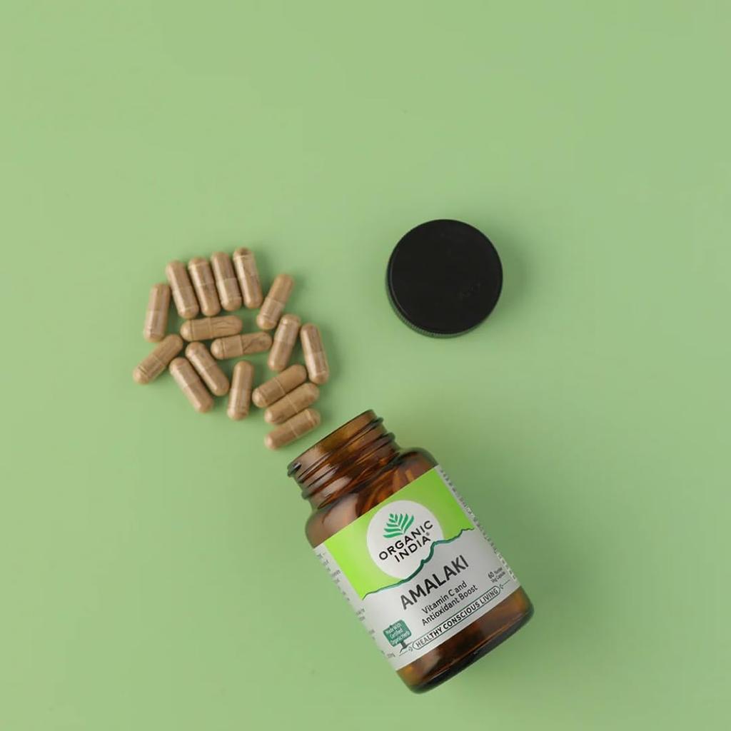 A TATA Product - Organic India Amalaki - 60 Veg Capsules (Pack of 3), Natural Vitamin C & Antioxidants, Boosts Immune Response, Detoxify & Rejuve