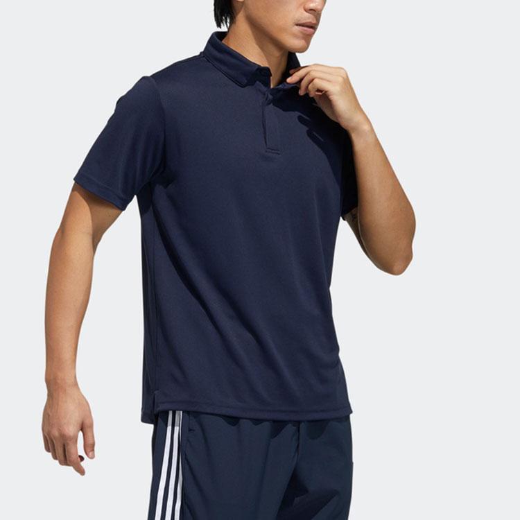 Adidas M Mh Bd Polo Solid Color Sports Short Sleeve Polo Shirt Men Tops Ink-Blue GN0800