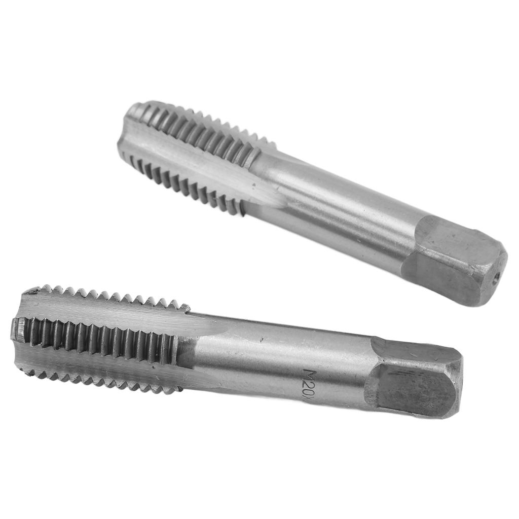 2pcs High Speed Steel Metric Thread Tap Straight Flutes Thread Tapping Tool Hand Thread TapM20x2.5
