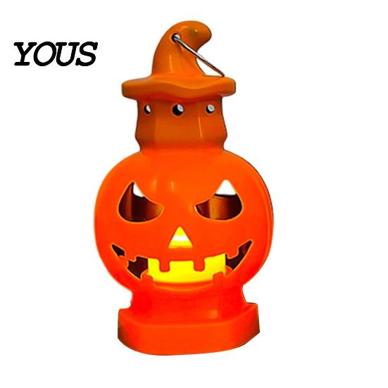 Castle Shape Halloween Light Pumpkin Lantern, Handheld Glowing Jack O Lantern Party Table Centerpiece for Kids, Spooky Decoration Prop, Night