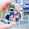Miroir Convexe Argenté Mini Taille Miroir Convexe Selfie Miroir de Voyage Portable Photographie de Voyage