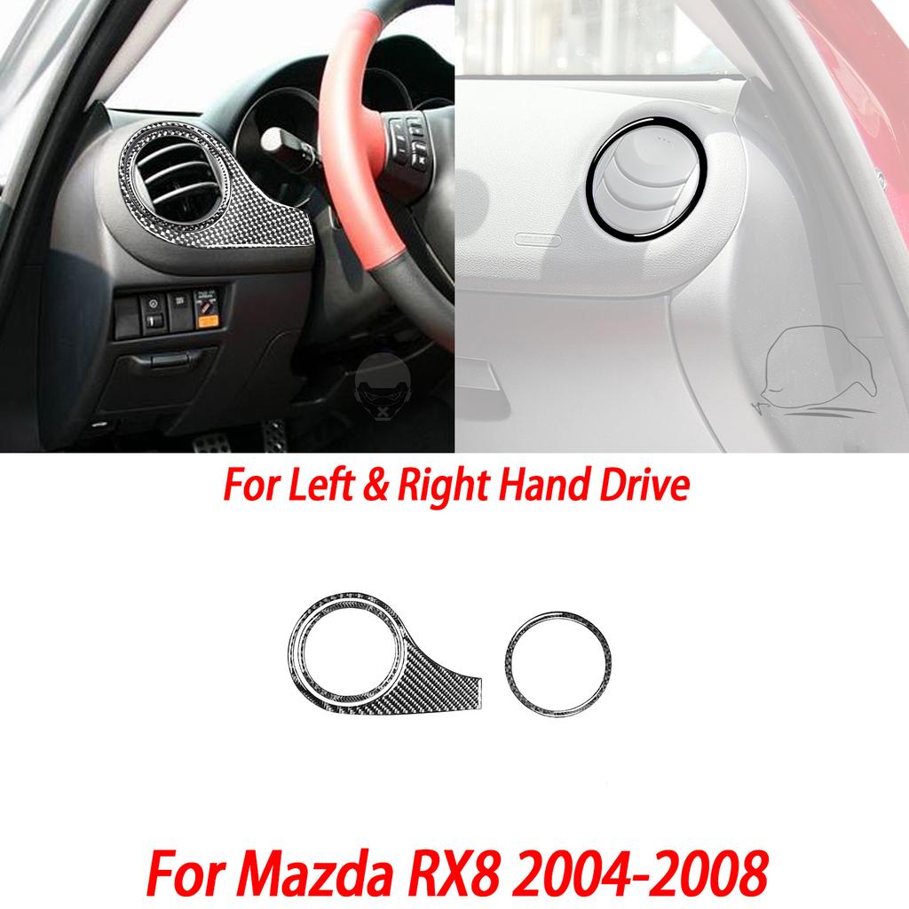 Gloss Black Plastic Car Interior Accessories Sticker AC Radio Door Handle Gear Shift Panel For Mazda RX8 2004-2008 SE3P JM1FE