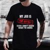 My Job Is Top Secret Funny Graphic T Shirt Men Summer Short Sleeve Tees Fashion Streetwear Tshirt Loose Oversized Y2k Clothing