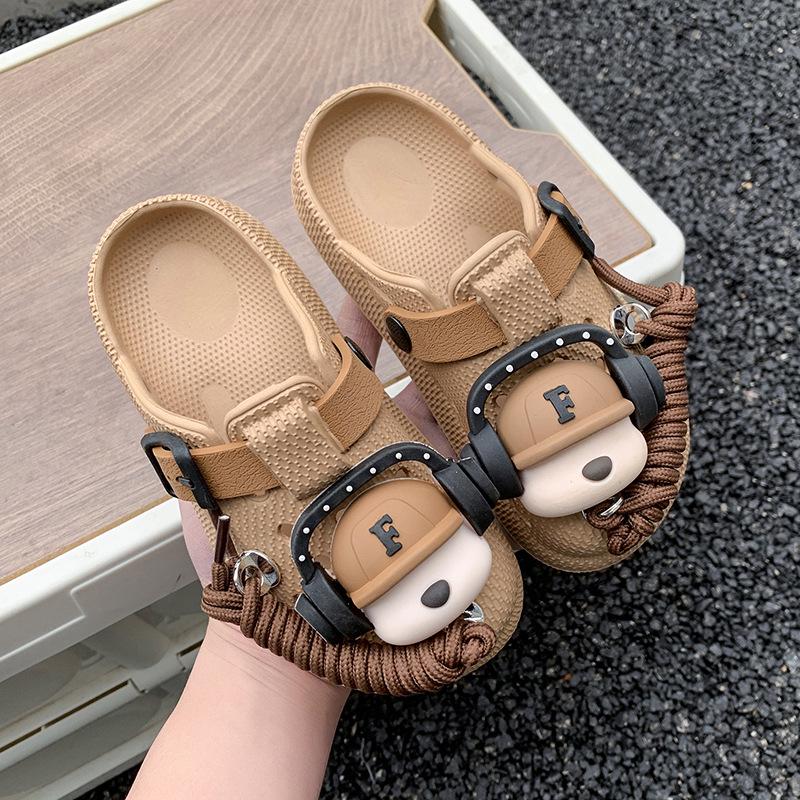 Children's 3D Dog Headphone Birkenstock Clogs: Creative, Closed-Toe, Super Soft, Thick-Soled Sandals for Boys and Girls