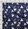 oneOone Cotton Flex Dark Blue Fabric Geometric Texture Sewing Fabric By The Yard Printed Diy Clothing Sewing Supplies 40 Inch