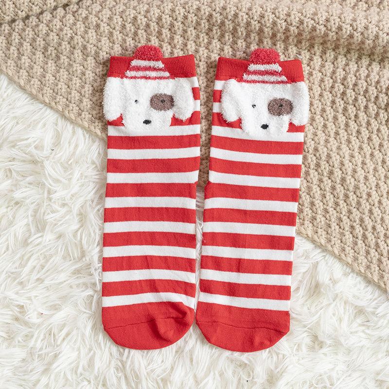 1Pair Cartoon Christmas Socks Ornaments Merry Christmas Decorations For Home Christmas Gifts Xmas Noel Navidad Happy New Year Supplies