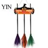 Halloween Yard And Porch Supplies Broom Parking Sign with 3 Witch Brooms, Hocus Pocus Themed Wooden Sign, Party Ornaments Funny Wall Hanging