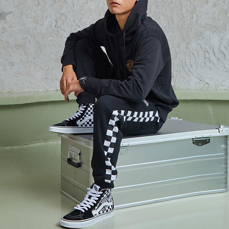 Vans Back Logo Graphic Print Casual Pullover Hoodie Men hoodies Black VN0A5H6VBLK