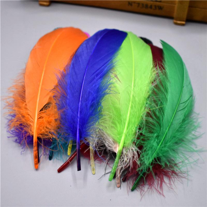 Nature Peppermint Green Goose Nagoire Feathers For Crafts Plumes 5-7Inch/13-18Cm Jewelry Clothing Accessories Wedding Decoration