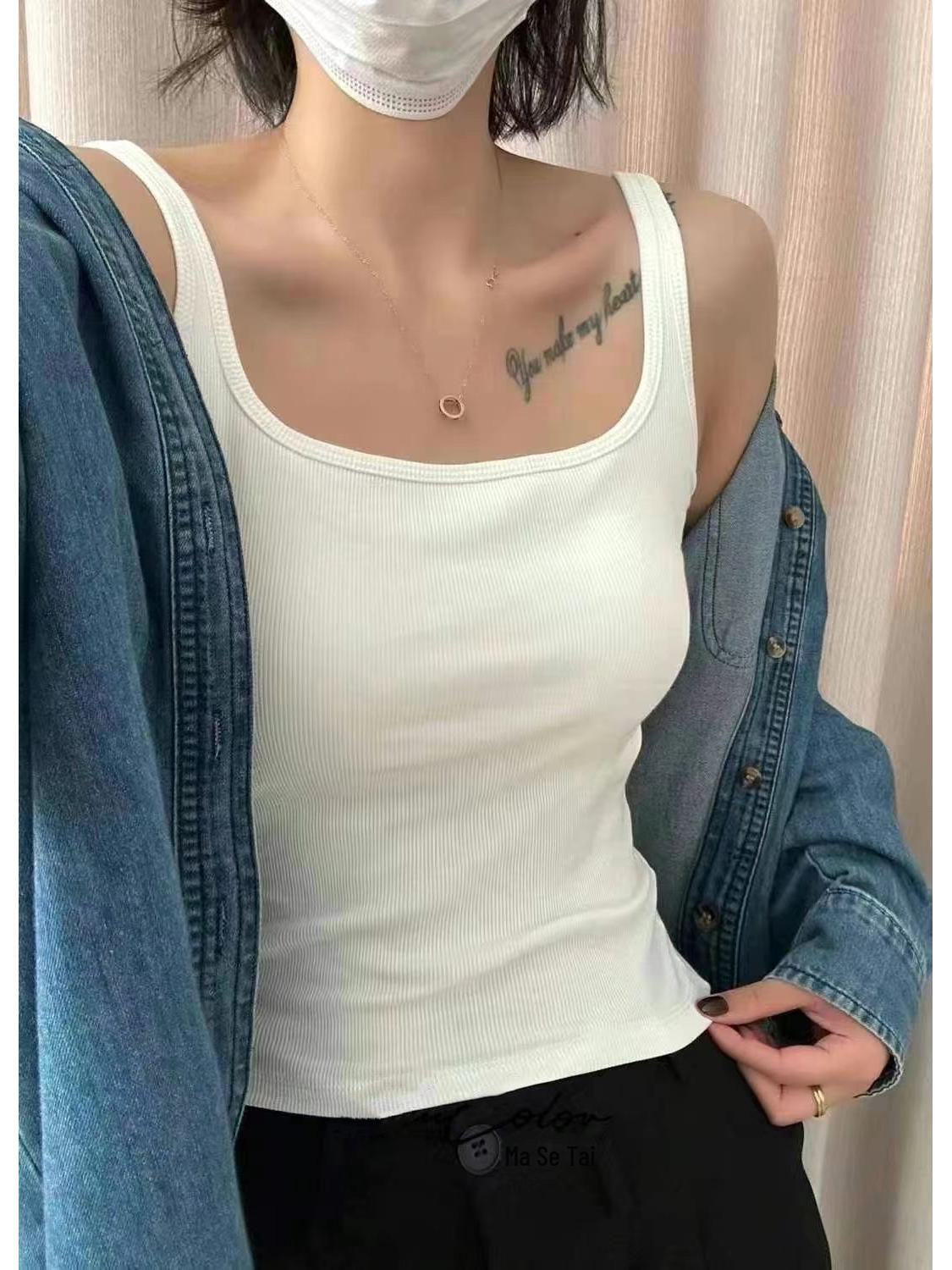 

6850 Жіноча оксамитова жилетка-камізол із щіткою з квадратним вирізом осінь/зима One size білий