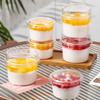 10/50Pcs Dessert Cup With Lid Transparent Ice Cream Cups For Pudding Yogurt Cups Mousse Cake Box Baking Packaging Container