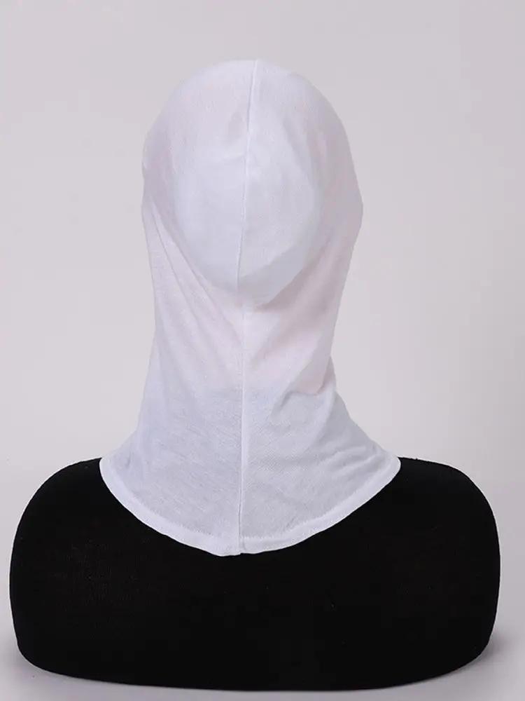 21Colors Soft Modal Elastic Basic Inner Turban Cap Muslim Women Solid Color Wrap Hijab Hats Wear Directly Headscarf Underscarf
