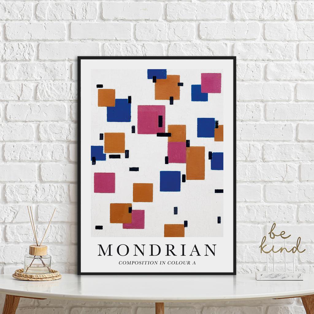 Plakat mondrian obrazy