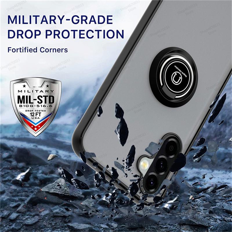 Husă Mată cu Inel Magnetic Pentru Samsung Galaxy A56 5G Pentru Samsung A55 A35 A54 A53 A34 A24 A13 A33 A52 A53 A51 A32 Fundă Rezistentă la Șocuri