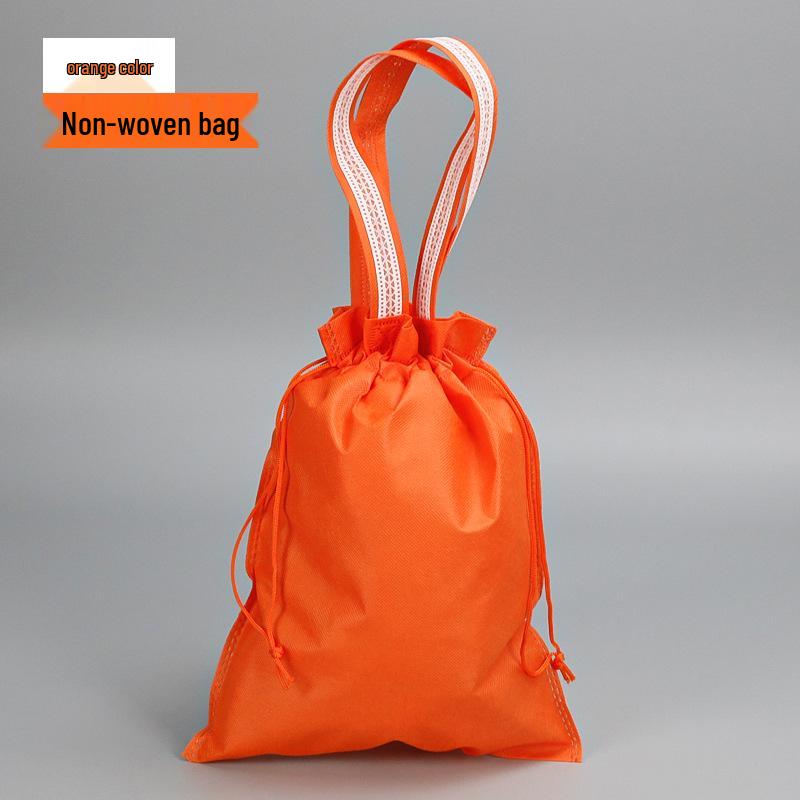Non-Woven Drawstring Dustproof Tote Bag - Small, Customizable Logo, Double Drawstring for Toys & Shoes