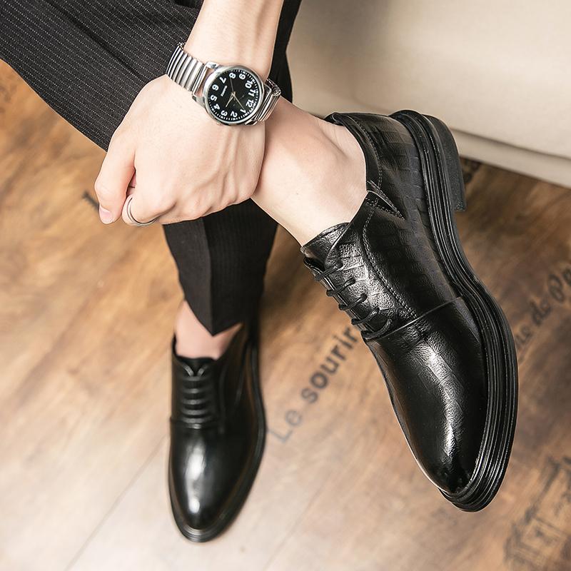 Brand men leather shoes Outdoor Comfortable and Breathable Design  men's Black for driving office and walking Casual shoes
