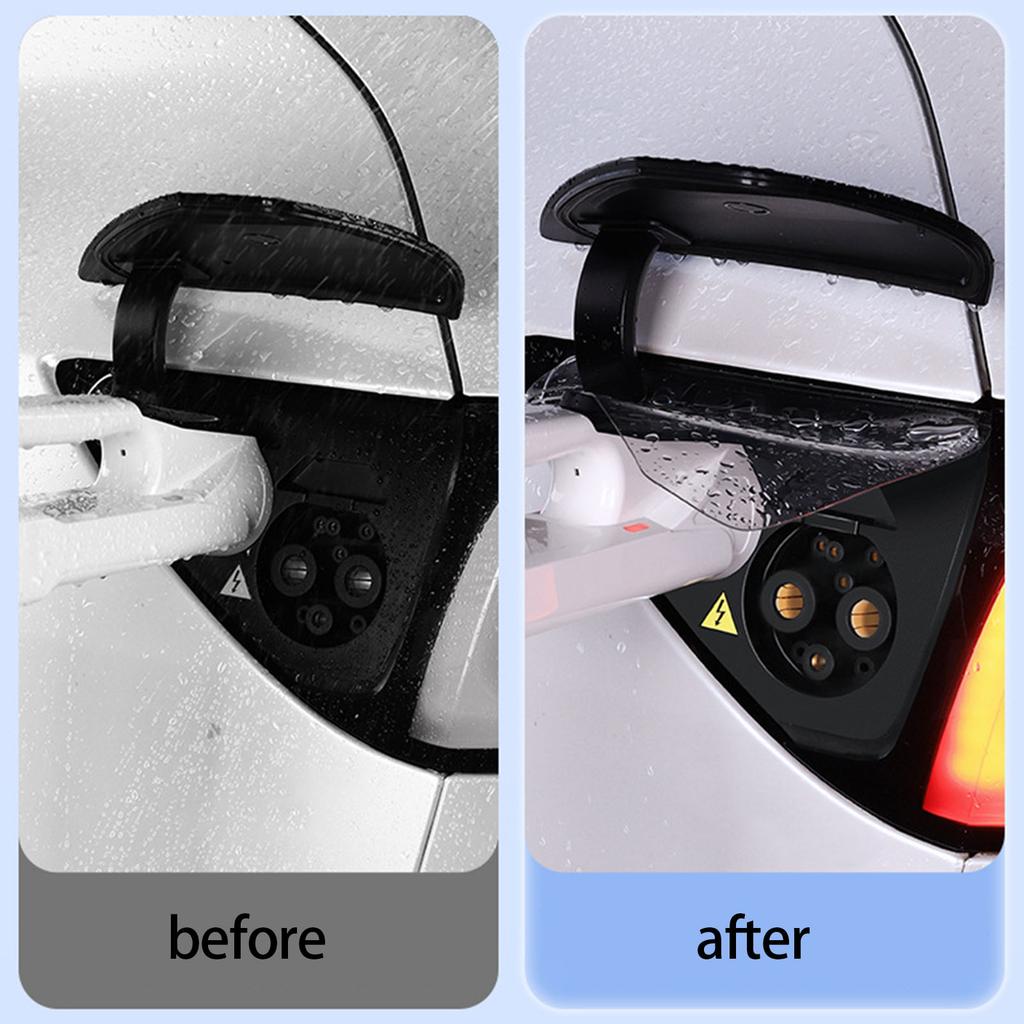 High Density TPU Charging Port Guard Anti Corrosion Design Easy Snap On Installation Weather Resistant for Model 3/Y
