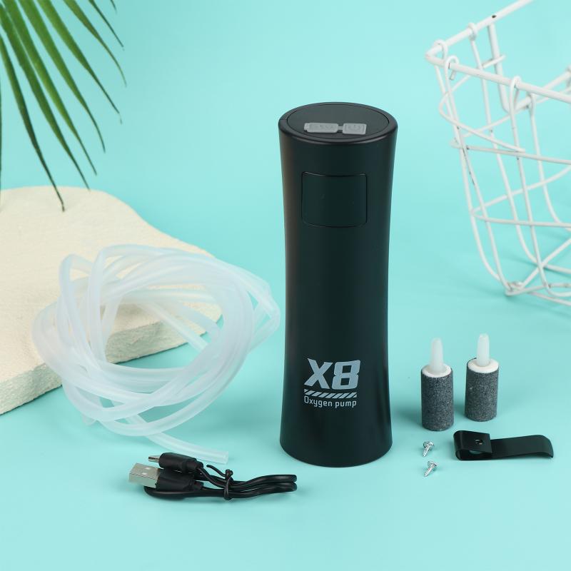 Portable Mini Oxygen Pump Outdoor Portable Usb Rechargeable Aerator Oxygen Air Pump For Fishing Aquarium