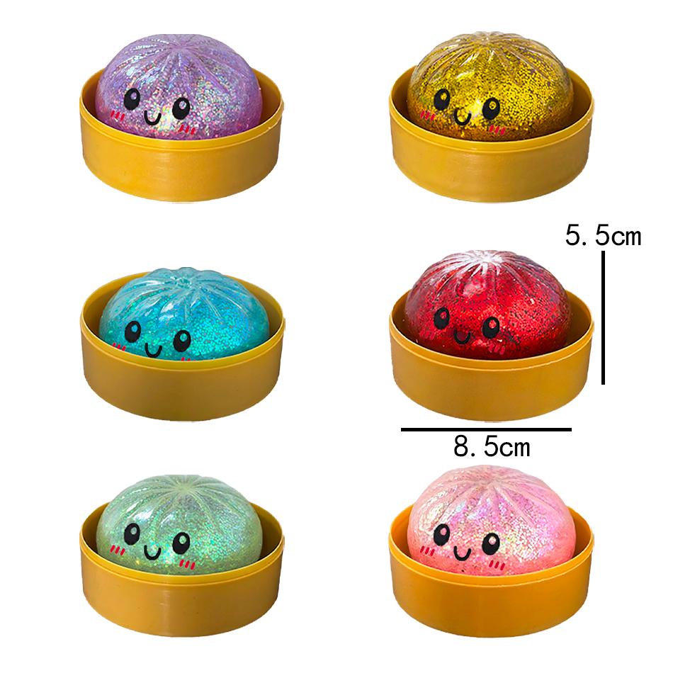 Dumpling Sensory Toy Squishies Pressure Ball High Rebound Soft Pinch Decompression Baozi Modeling Stress Relief Birthday Gifts
