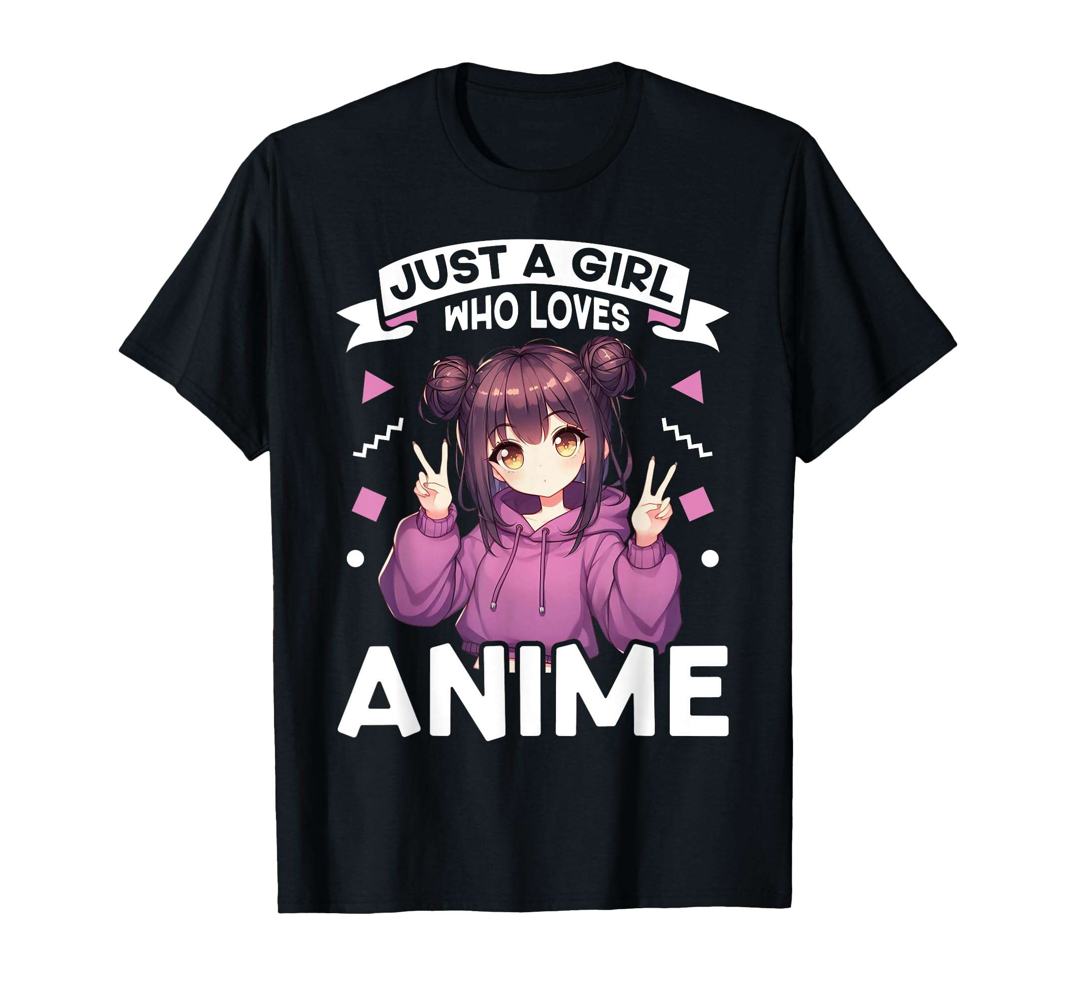 Cute anime merchandise for girls who love Japanese anime T-shirts чёрный