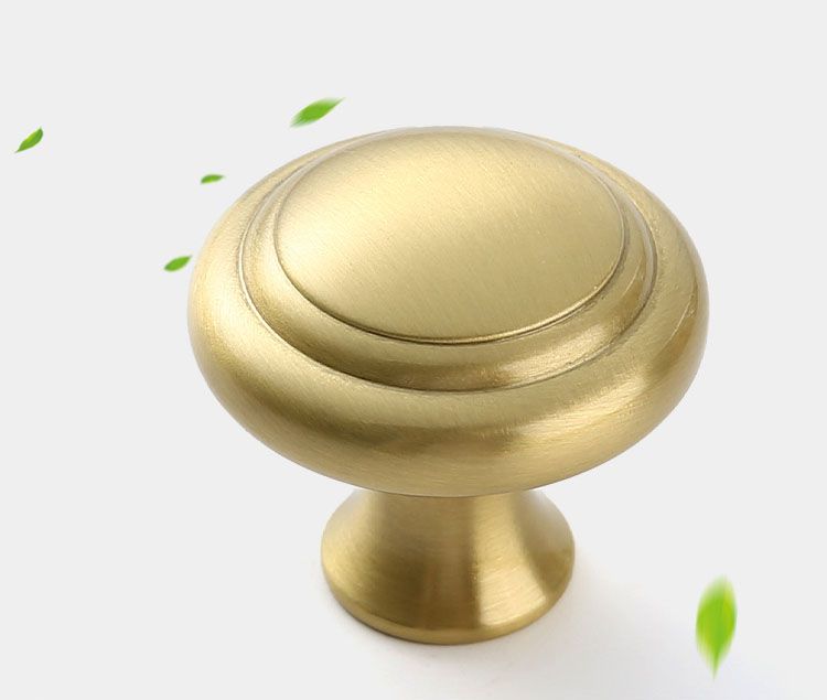 Brass Handle Pure Copper TV Cabinet Round Drawer Cabinet Door Handle Furniture Gold Handle