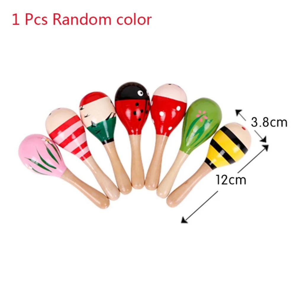 Montessori Wooden Rattles For Baby Crib Toys Baby Rattle Educational Musical Wooden Toys Children Development Games Wood Puzzles