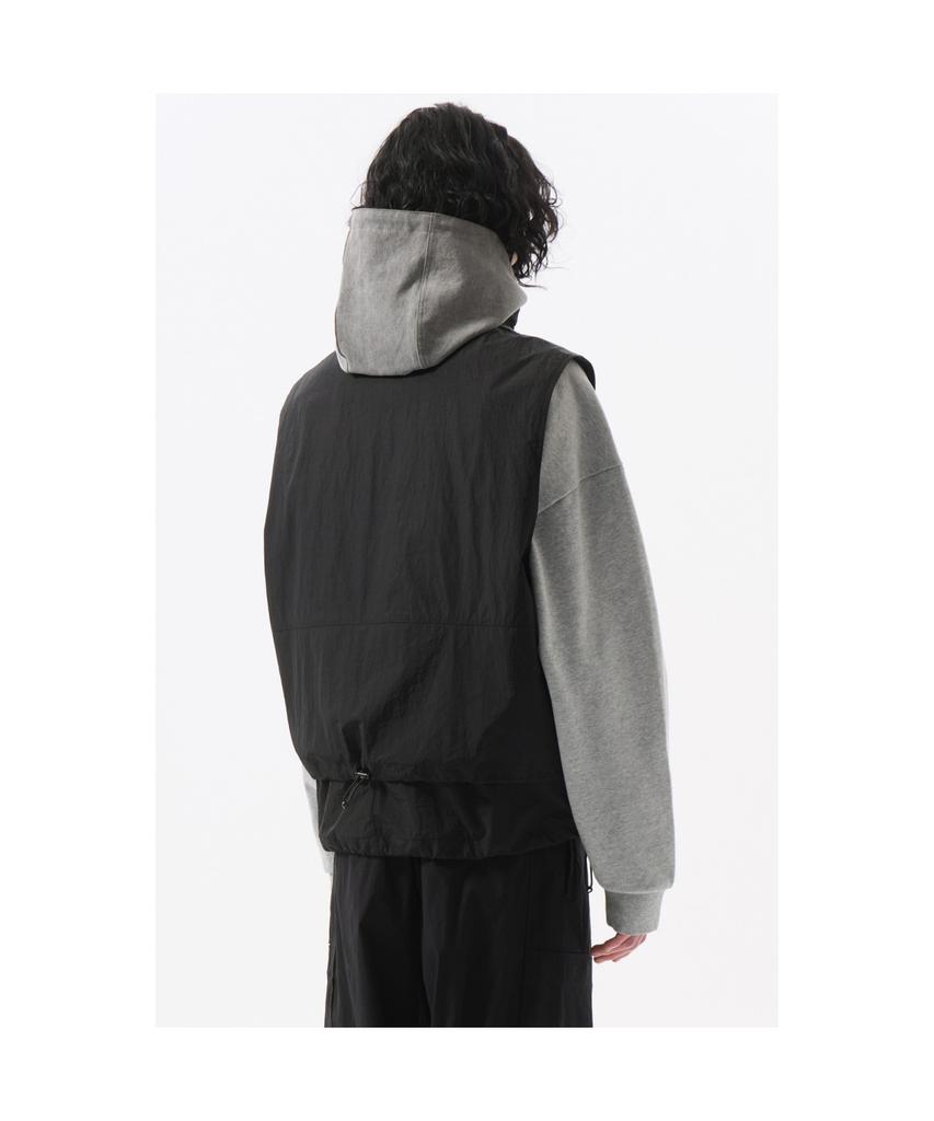 Customellow Black Highneck Vest Cwuas25113Bkx