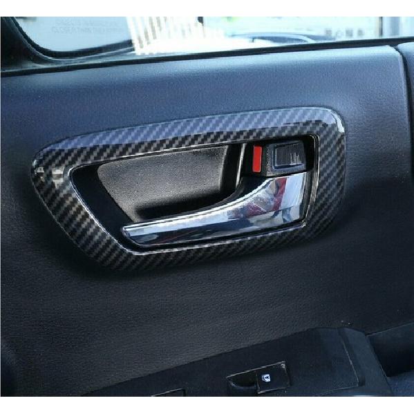 For Toyota Tacoma 2016- Carbon Fiber Inner Car Door Handle Bowl Cover Trim