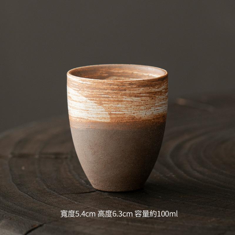 Ceramic Personal Cup Coarse Pottery Tea Cup Retro Teacup Outdoor Camping Cup Creative Teacup