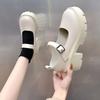 Patent Leather High Heels Mary Jane Shoes Women Japanese Style Ankle Buckle Platform Pumps Woman Punk Uniform Lolita Shoes