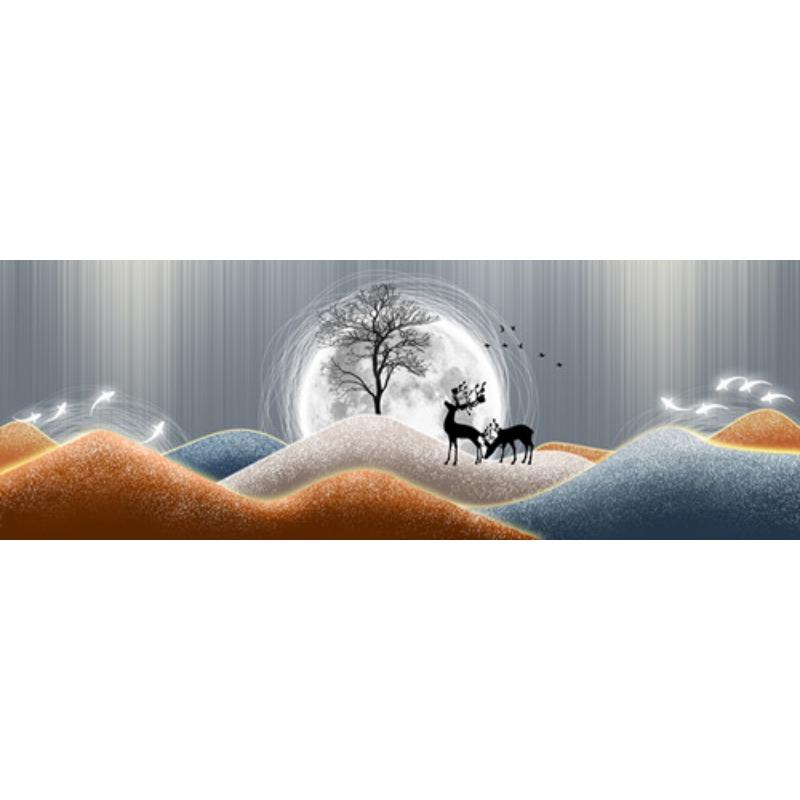 

Nordic abstract lucky olen painting light luxury deer art вітальня прикраса дому прикраса стін ядро 20x40cm no frame синій