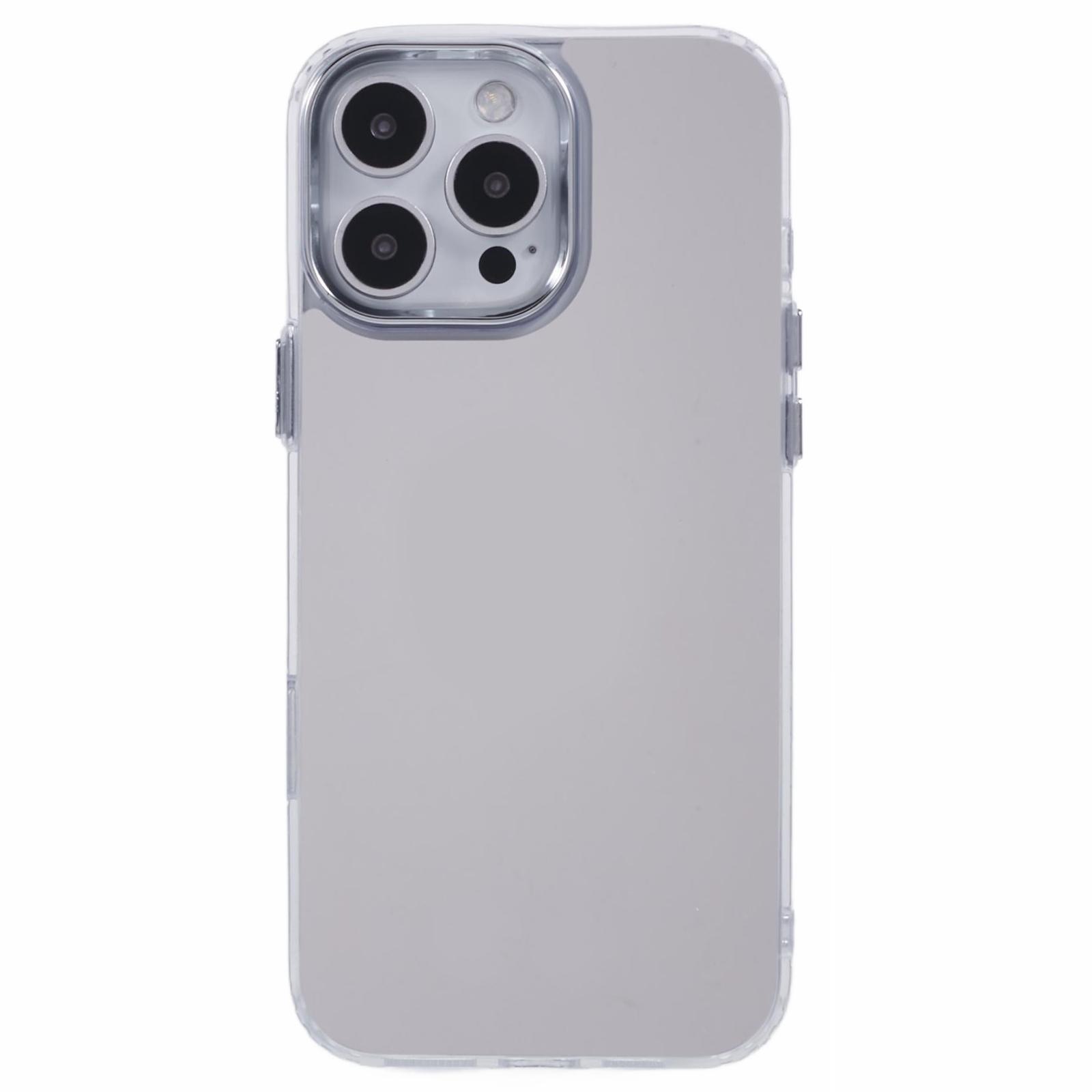 

For iPhone 16 Pro Case Electroplated Mirror Surface Acrylic+TPU Phone Cover A