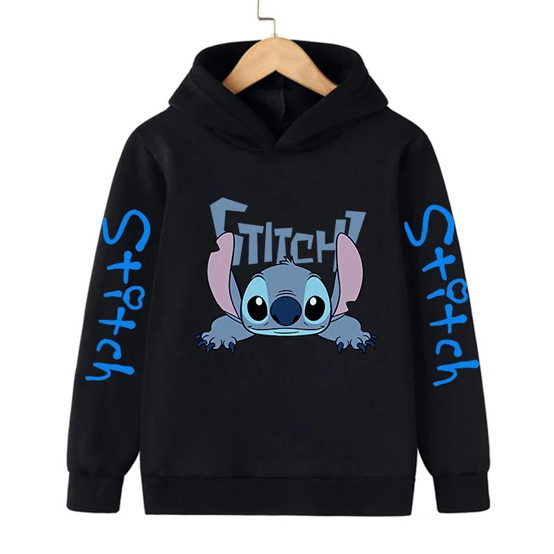 Nuovo Felpa Cool Stitch Bambini Vestiti Cartoni Animati Bambina Bambino Lilo e Stitch Felpa Manga con Cappuccio Top Casual per Bebè