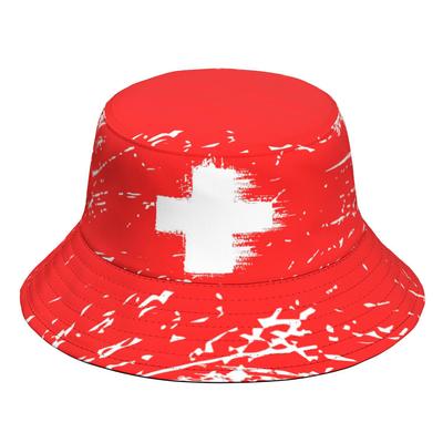 Switzerland FisherUnisex Hats Free Custom Made Name Number Photo Bucket Cap Nation Flag Ch gerUnisex Country College Headgear