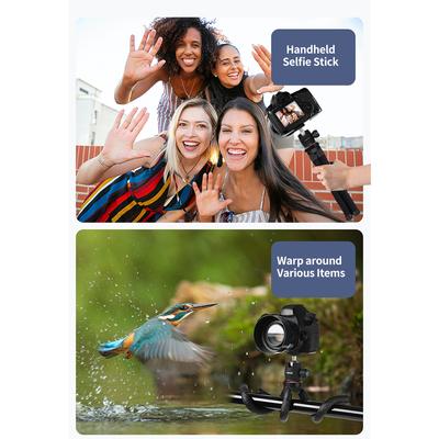 Flexible Tripod Phone/DSLR/Mirrorless Camera Stand Adjustable Selfie Stick Rotatable Ball