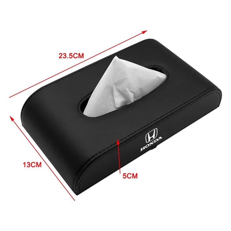 2025 Hot 1pcs Car Tissue Box Holder Armrest Box Storage Case Auto Accessories For Honda Civic Mugen Accord Odyssey JAZZ CRV Fit