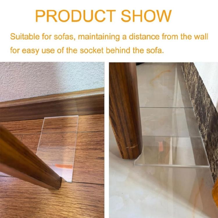 Multipurpose Acrylic Furniture Spacers Universals Couch Wall Spacer Furniture Wall Protectors Keep Space for Outlets