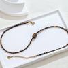 Vintage Maillard Tiger's Eye Beaded Necklace Women's Non-Fading Premium Sense Stacked Clavicle Chain Niche Pendant