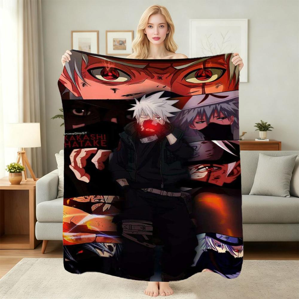 Kakashi Anime Ninja Print Blanket Sofa Blanket Soft And Comfortable Outdoor Plush Blanket Christmas Gifts Machine Washable