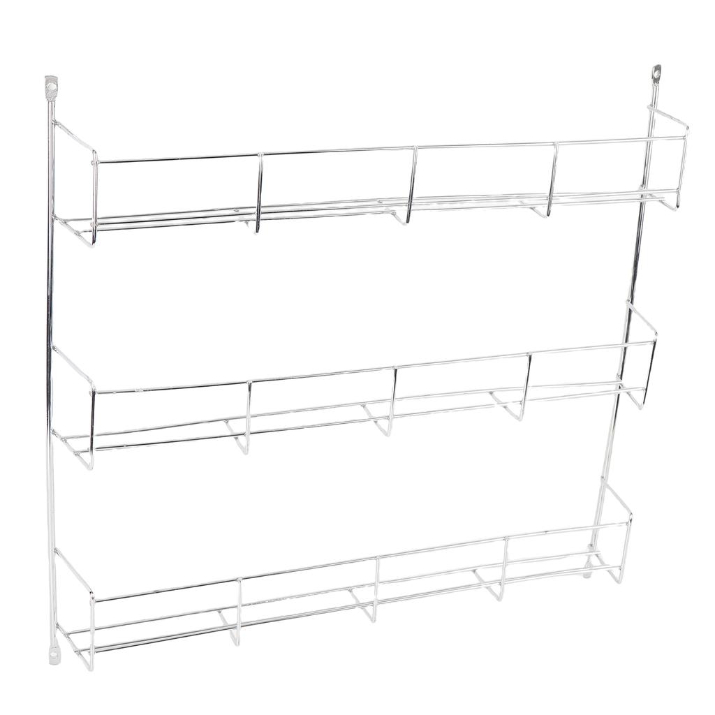 Wall Mounted Seasoning Rack Iron Seasoning Jar Organizer Wall Mounted Storage Shelf for Kitchen Cabinet Pantry Door