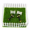 90x5cm Mini Fairy Garden Fence Natural Wood Miniature Picket Fence  Indoor Courtyard