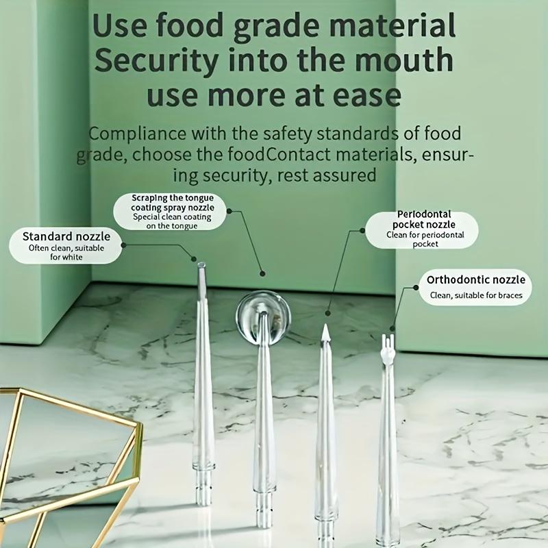 USB charging oral irrigator, 360 ° rotating nozzle - deep cleaning of teeth and gums, interchangeable head, suitable for home an