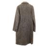 KENZO Made in France Herringbone Pattern wool Chester coat 42 Brown Women Used