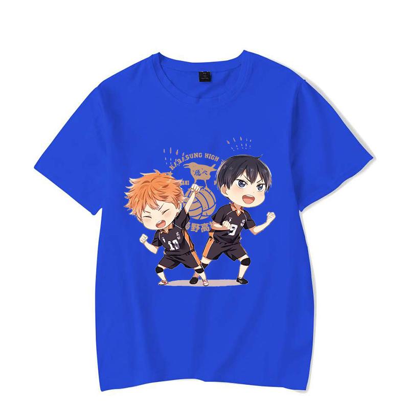 Hot Hinata Shoyo Tobio Kageyama Cartoon Print Short Sleeve T Shirts Women Casual Shirts Summer Women's Men's Crew Neck T-shirt