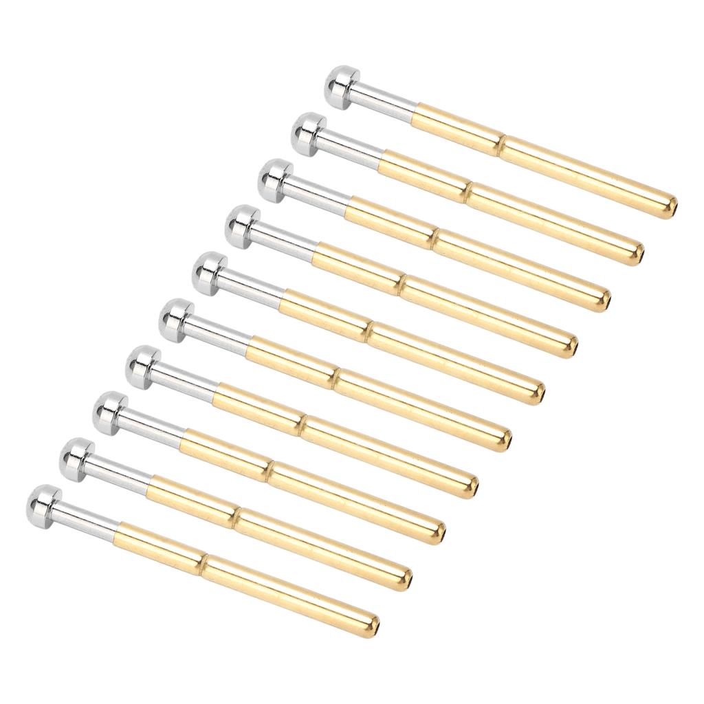 100pcs Pogo Pin Spring Test Tools Type 2.36mm 0.1in Tube Diameter 34mm 1.3in Length Brass Material PCB Testing Pins