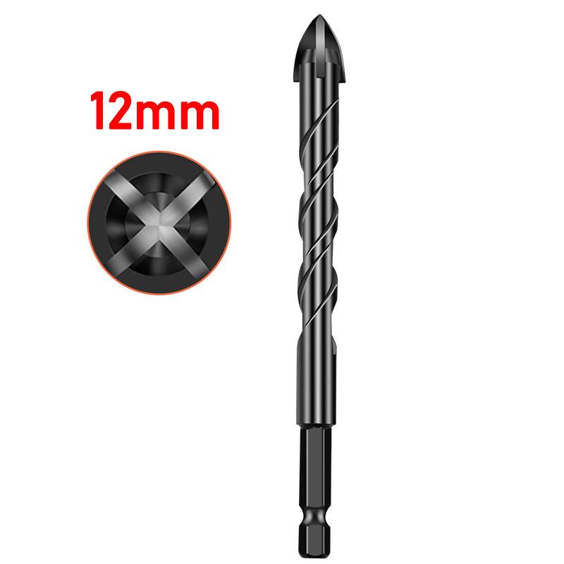 3-12mm Cross Hex Tile Drill Bits Set For Glass Ceramic Concrete Hole Opener Brick Hard Alloy Triangle Bit Tool Kit