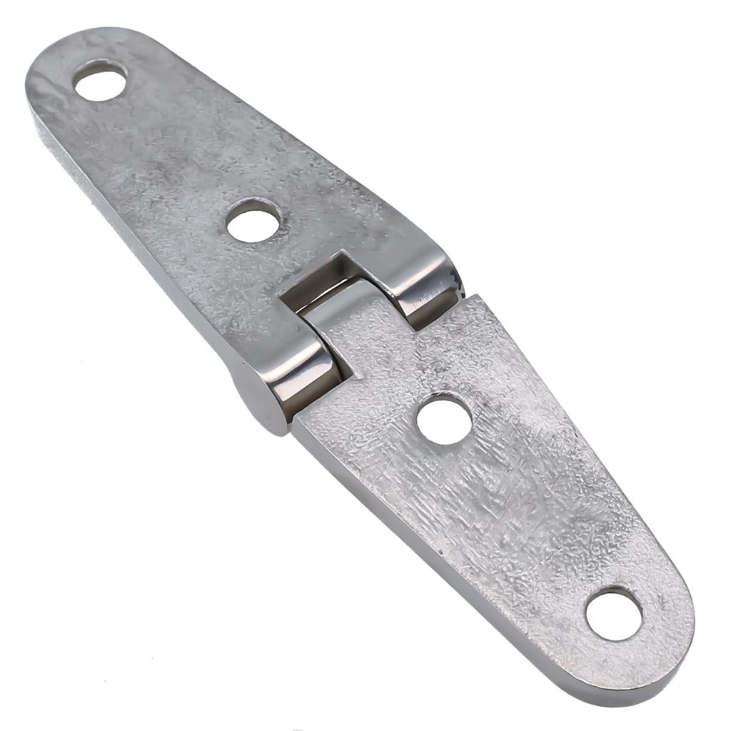 Marine Grade 316 Stainless Steel Strap Butt Hinge with 4 Mounting Holes for Hatch Doors Cabinet Use On Boats and Yachts